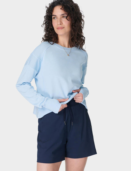 Sweaty Betty After Class Crop Sweatshirt - Breeze Blueimage5- The Sports Edit