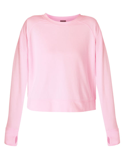 Sweaty Betty After Class Crop Sweatshirt - Chalk Pinkimage8- The Sports Edit