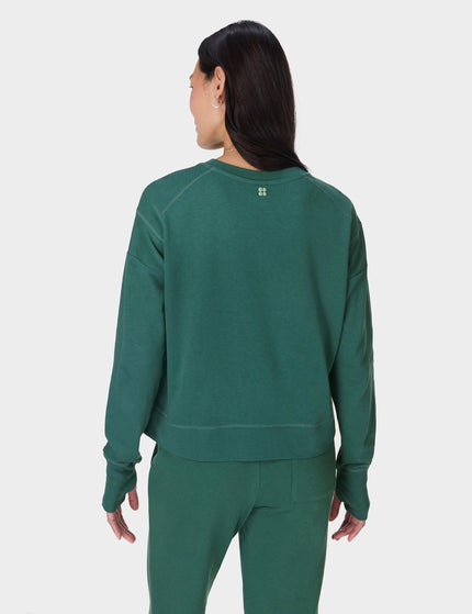Sweaty Betty After Class Crop Sweatshirt - Glade Greenimage2- The Sports Edit