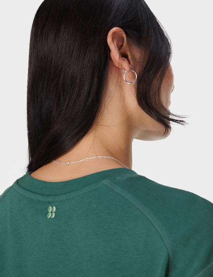 Sweaty Betty After Class Crop Sweatshirt - Glade Greenimage3- The Sports Edit