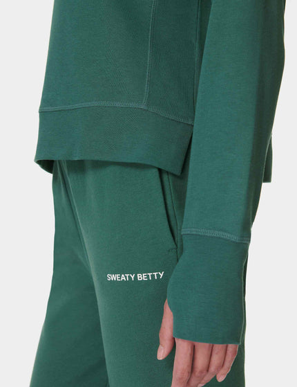 Sweaty Betty After Class Crop Sweatshirt - Glade Greenimage4- The Sports Edit