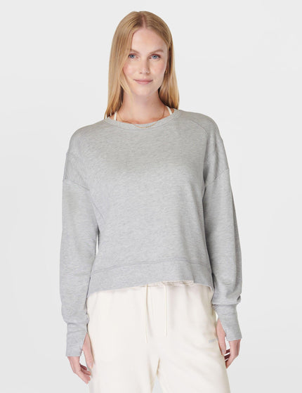 Sweaty Betty After Class Crop Sweatshirt - Light Grey Marlimage1- The Sports Edit