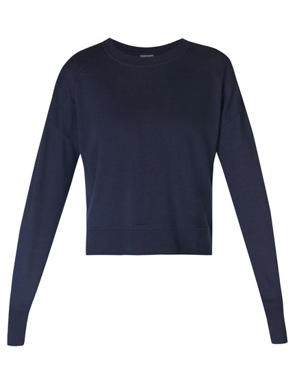 Sweaty Betty After Class Crop Sweatshirt - Navy Blueimage6- The Sports Edit