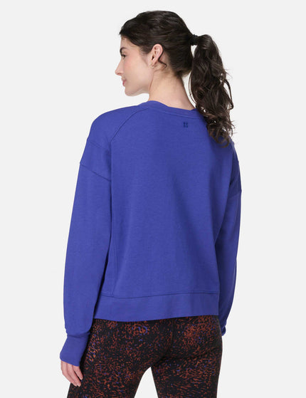 Sweaty Betty After Class Crop Sweatshirt - Rich Blueimage2- The Sports Edit