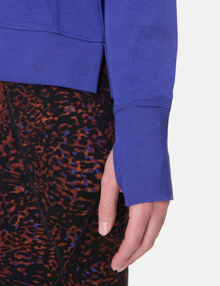 Sweaty Betty After Class Crop Sweatshirt - Rich Blueimage3- The Sports Edit