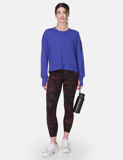 Sweaty Betty After Class Crop Sweatshirt - Rich Blueimage5- The Sports Edit