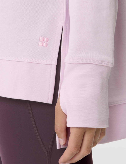 Sweaty Betty After Class Cross Back Sweatshirt - Frost Pinkimages4- The Sports Edit
