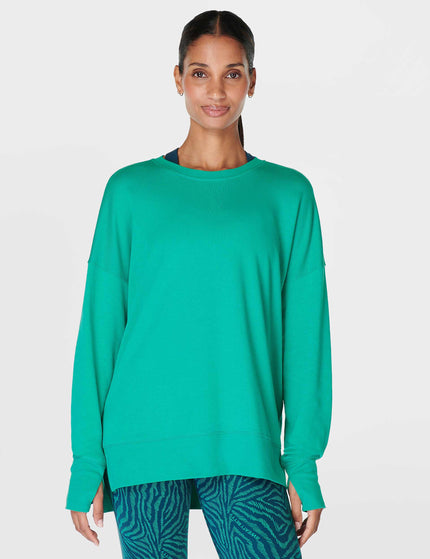 Sweaty Betty After Class Longline Sweatshirt - Gem Greenimage1- The Sports Edit