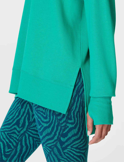 Sweaty Betty After Class Longline Sweatshirt - Gem Greenimage4- The Sports Edit