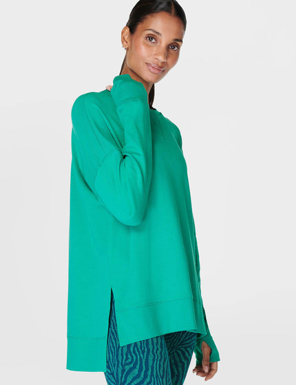 Sweaty Betty After Class Longline Sweatshirt - Gem Greenimage5- The Sports Edit