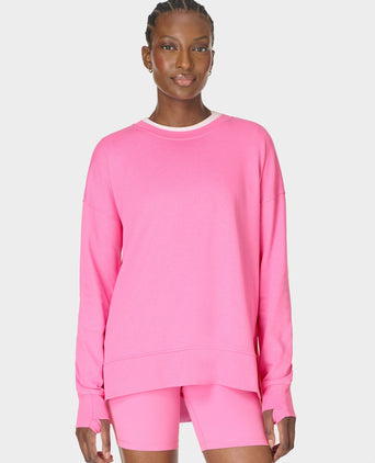 After Class Longline Sweatshirt - Guava Pink