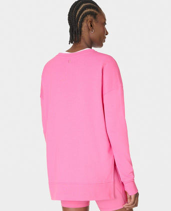 After Class Longline Sweatshirt - Guava Pink