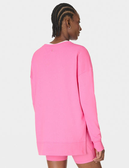 Sweaty Betty After Class Longline Sweatshirt - Guava Pinkimages2- The Sports Edit