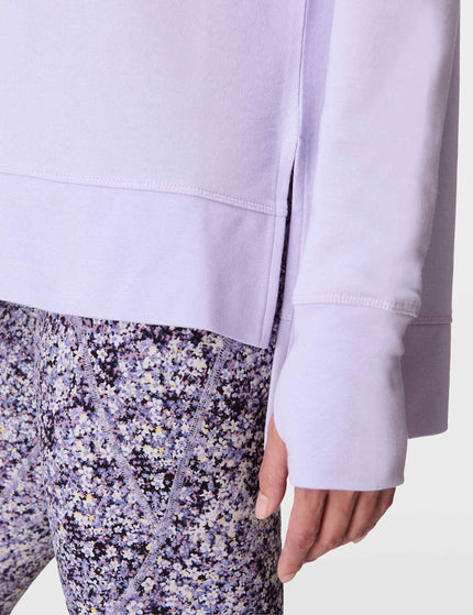 Sweaty Betty After Class Longline Sweatshirt - Heather Purpleimage4- The Sports Edit
