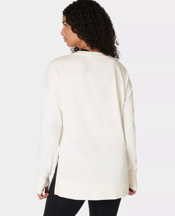 After Class Longline Sweatshirt - Lily White