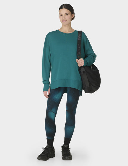 Sweaty Betty After Class Longline Sweatshirt - Petrol Greenimages6- The Sports Edit