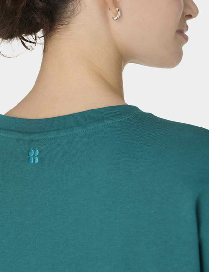 Sweaty Betty After Class Longline Sweatshirt - Petrol Greenimages3- The Sports Edit