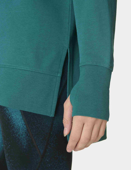 Sweaty Betty After Class Longline Sweatshirt - Petrol Greenimages4- The Sports Edit