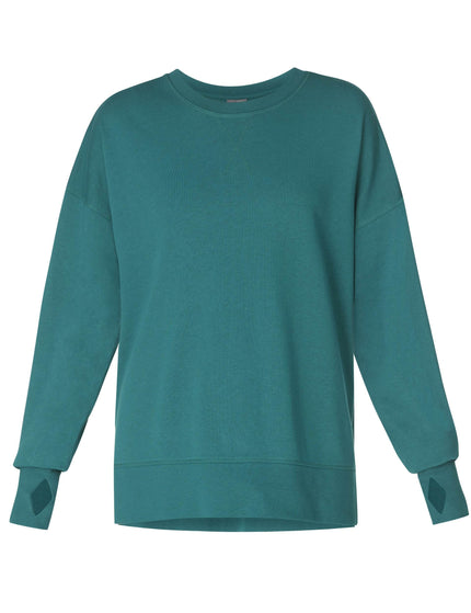 Sweaty Betty After Class Longline Sweatshirt - Petrol Greenimages8- The Sports Edit
