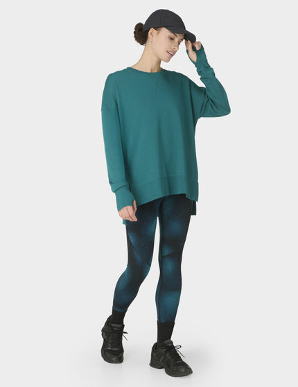 Sweaty Betty After Class Longline Sweatshirt - Petrol Greenimages5- The Sports Edit