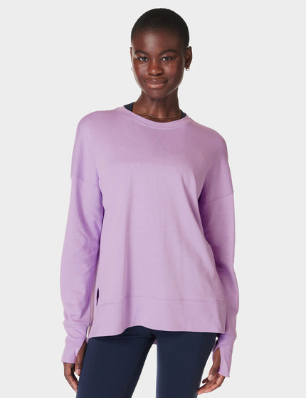 Sweaty Betty After Class Longline Sweatshirt - Prism Purpleimage1- The Sports Edit