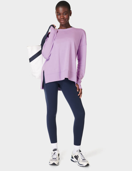 Sweaty Betty After Class Longline Sweatshirt - Prism Purpleimage6- The Sports Edit