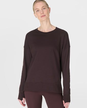 After Class Longline Sweatshirt - Sable Brown