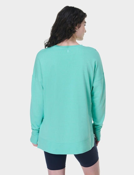 Sweaty Betty After Class Longline Sweatshirt - Sea Spray Blueimage2- The Sports Edit