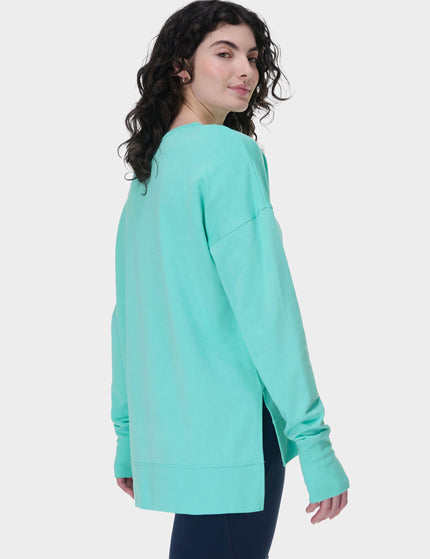 Sweaty Betty After Class Longline Sweatshirt - Sea Spray Blueimage3- The Sports Edit