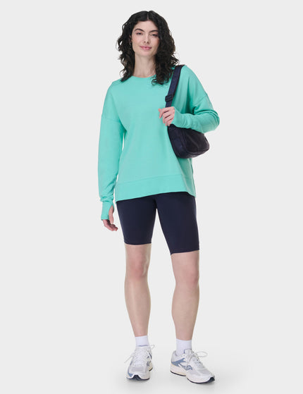 Sweaty Betty After Class Longline Sweatshirt - Sea Spray Blueimage5- The Sports Edit