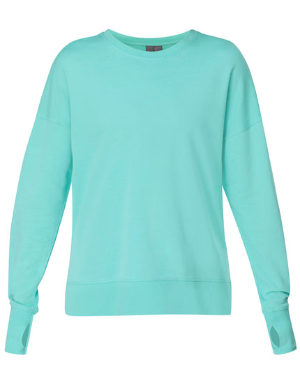 Sweaty Betty After Class Longline Sweatshirt - Sea Spray Blueimage6- The Sports Edit
