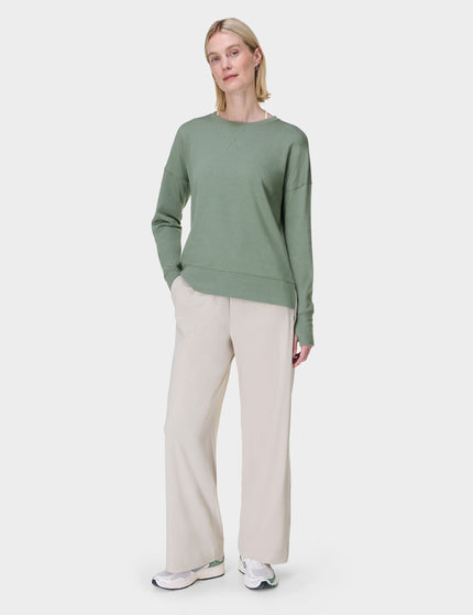 Sweaty Betty After Class Longline Sweatshirt - Willow Greenimage7- The Sports Edit