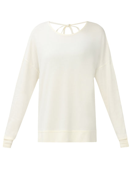 Sweaty Betty After Class Open Back Tie Sweatshirt - Dove Whiteimages6- The Sports Edit
