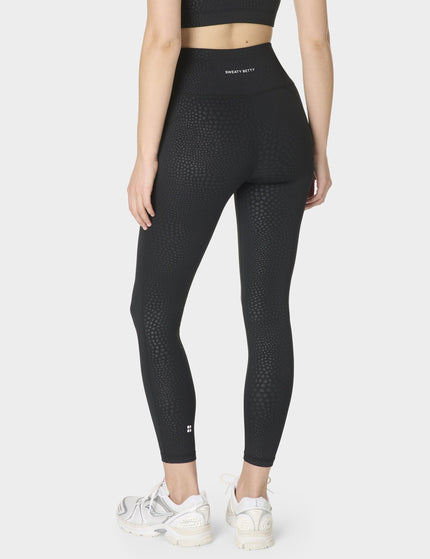 Sweaty Betty All Day 7/8 Leggings - Black Reptile Emboss Printimages2- The Sports Edit