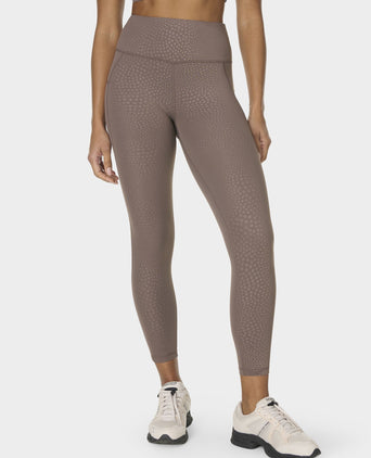 All Day 7/8 Leggings - Brown Reptile Emboss Print