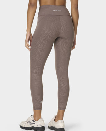 All Day 7/8 Leggings - Brown Reptile Emboss Print