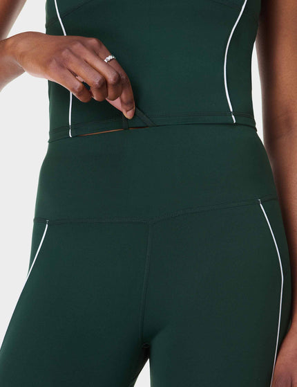 Sweaty Betty All Day Active Contrast Piping 7/8 Leggings - Cedar Greenimage3- The Sports Edit