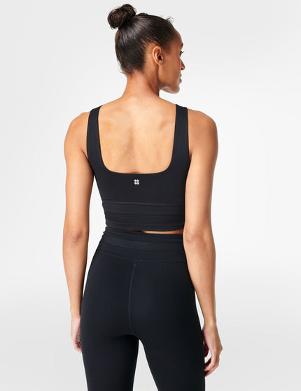 Sweaty Betty All Day Wrap Waist Tank - Blackimage2- The Sports Edit