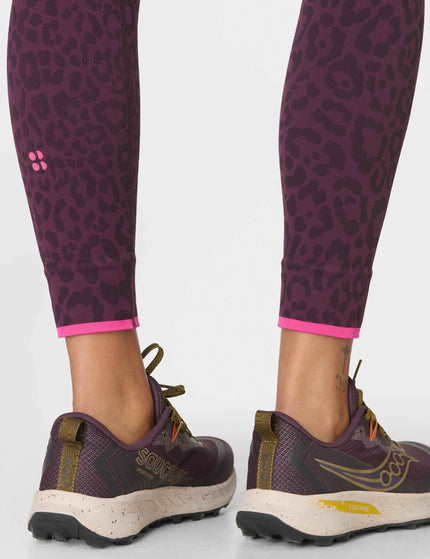 Sweaty Betty Animal Base Layer Legging - Purple Leo Jacquardimages4- The Sports Edit