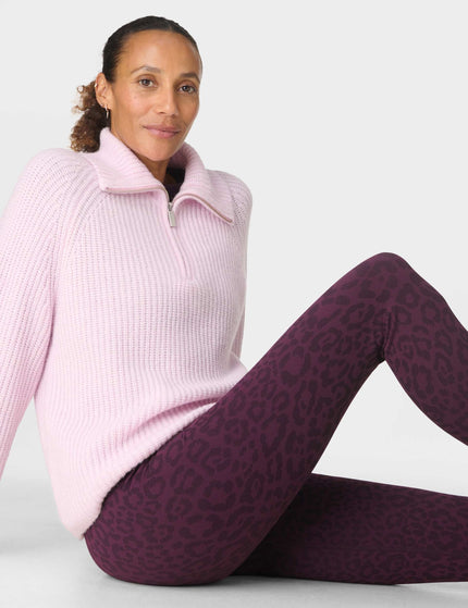 Sweaty Betty Animal Base Layer Legging - Purple Leo Jacquardimages5- The Sports Edit
