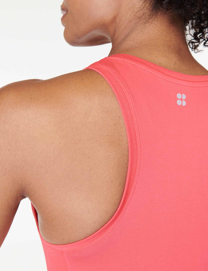 Sweaty Betty Athlete Crop Seamless Gym Vest - Coral Pinkimage5- The Sports Edit