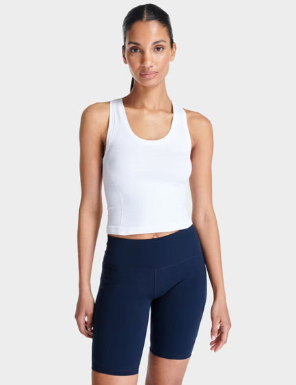 Sweaty Betty Athlete Crop Seamless Gym Vest - Whiteimage1- The Sports Edit