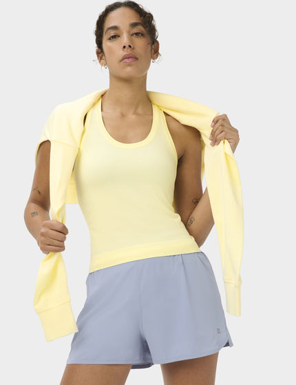 Sweaty Betty Athlete Crop Seamless Workout Vest - Butterscotch Yellowimages4- The Sports Edit