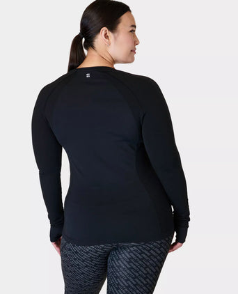 Athlete Seamless Gym Long Sleeve Top - Black