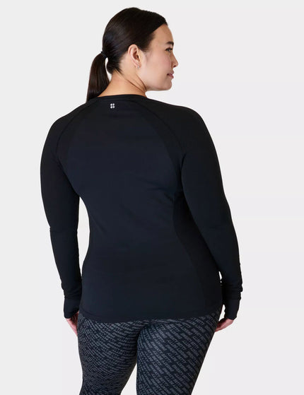 Sweaty Betty Athlete Seamless Gym Long Sleeve Top - Blackimage2- The Sports Edit