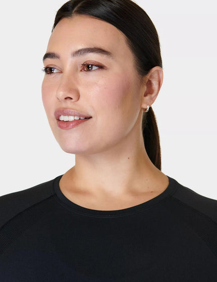 Sweaty Betty Athlete Seamless Gym Long Sleeve Top - Blackimage3- The Sports Edit