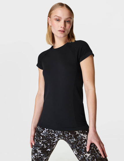 Sweaty Betty Athlete Seamless Gym T-Shirt - Blackimage1- The Sports Edit