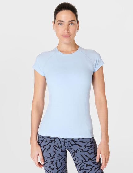 Sweaty Betty Athlete Seamless Gym T-Shirt - Breeze Blueimage1- The Sports Edit