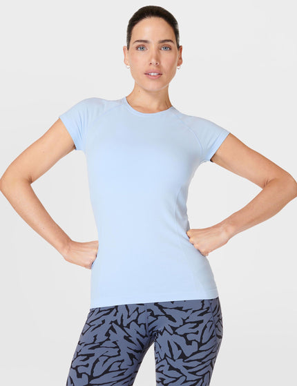 Sweaty Betty Athlete Seamless Gym T-Shirt - Breeze Blueimage3- The Sports Edit