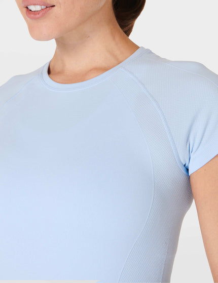 Sweaty Betty Athlete Seamless Gym T-Shirt - Breeze Blueimage4- The Sports Edit